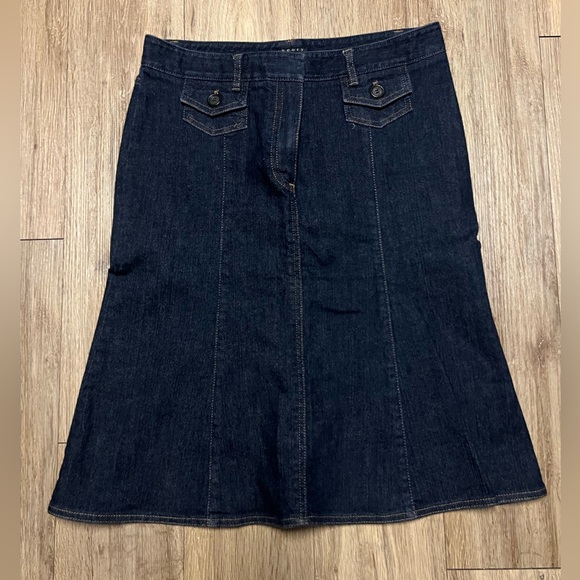 Theory Blue A-Line Knee-Length Skirt for Work - Picture 1 of 5